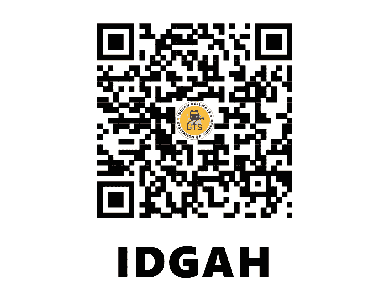 UTS QR Code for IDGAH - IDH - NC (UTTAR PRADESH)